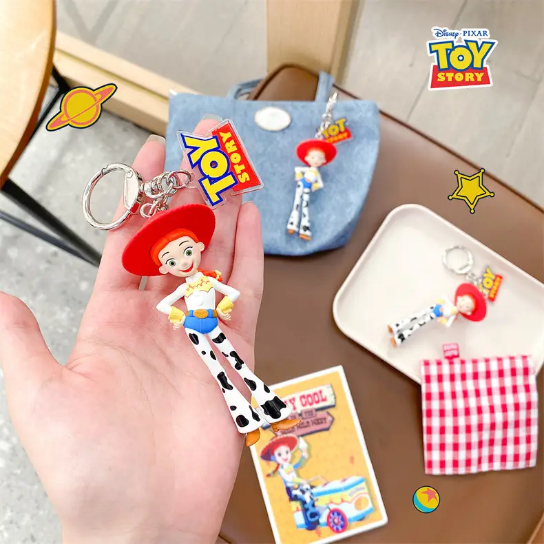 Authentic Disney Toy Story Cartoon Keychain Cute Female Buzz Lightyear Woody Jessie Backpack Pendant — feature 16