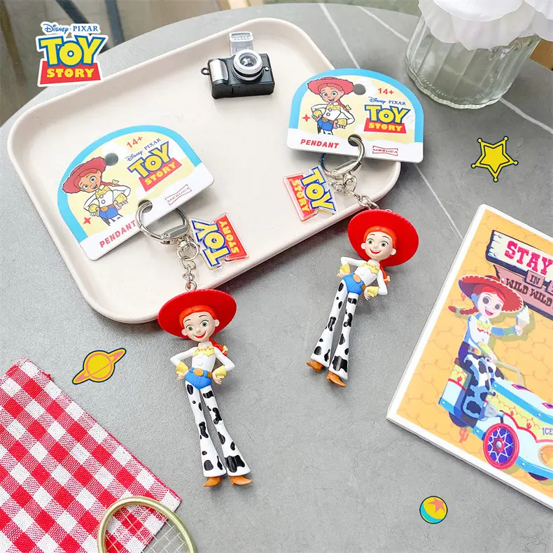 Authentic Disney Toy Story Cartoon Keychain Cute Female Buzz Lightyear Woody Jessie Backpack Pendant — feature 17