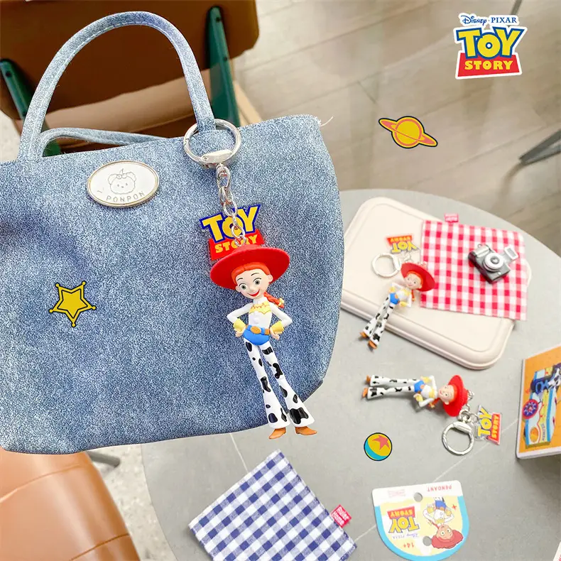 Authentic Disney Toy Story Cartoon Keychain Cute Female Buzz Lightyear Woody Jessie Backpack Pendant — feature 18