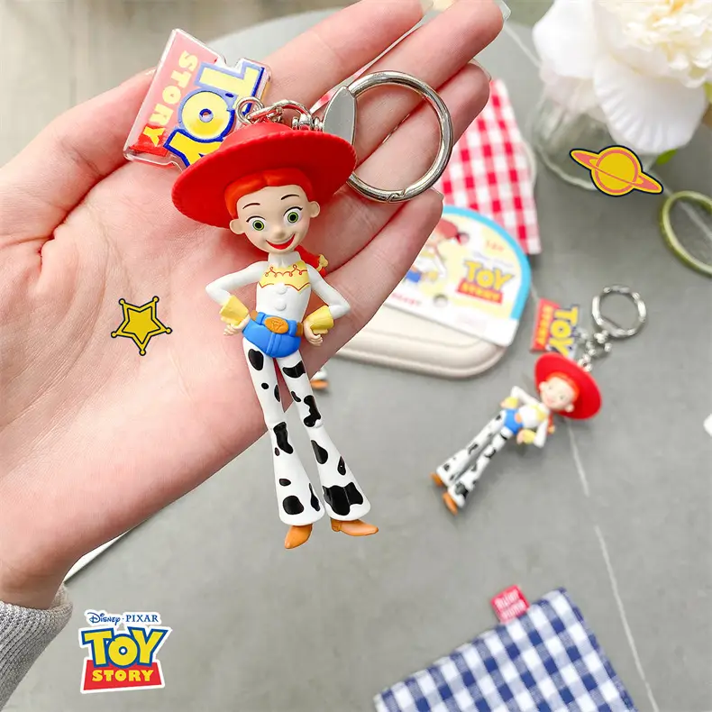Authentic Disney Toy Story Cartoon Keychain Cute Female Buzz Lightyear Woody Jessie Backpack Pendant — feature 19
