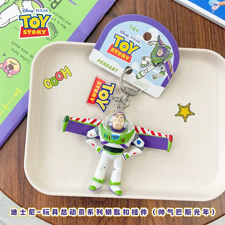 Authentic Disney Toy Story Cartoon Keychain Cute Female Buzz Lightyear Woody Jessie Backpack Pendant — feature 2