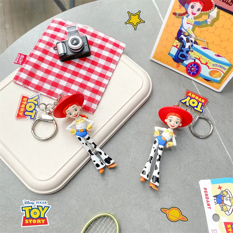 Authentic Disney Toy Story Cartoon Keychain Cute Female Buzz Lightyear Woody Jessie Backpack Pendant — feature 20