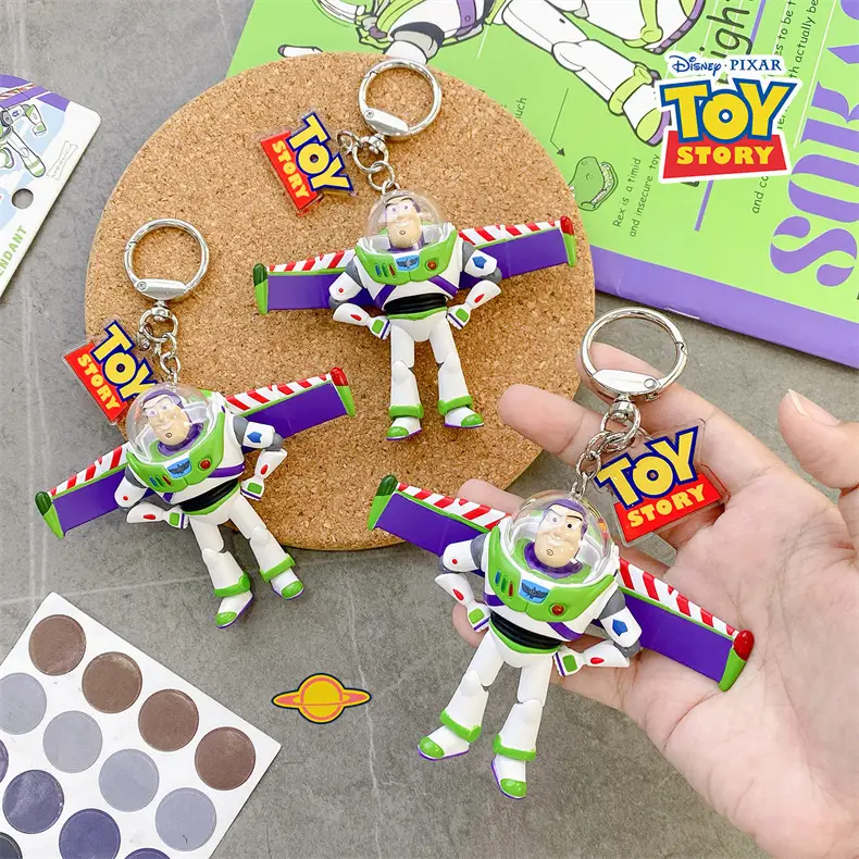 Authentic Disney Toy Story Cartoon Keychain Cute Female Buzz Lightyear Woody Jessie Backpack Pendant — feature 5