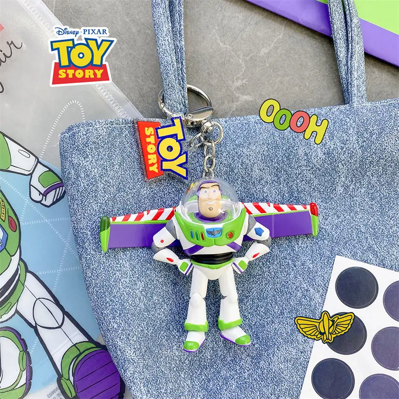 Authentic Disney Toy Story Cartoon Keychain Cute Female Buzz Lightyear Woody Jessie Backpack Pendant — feature 6