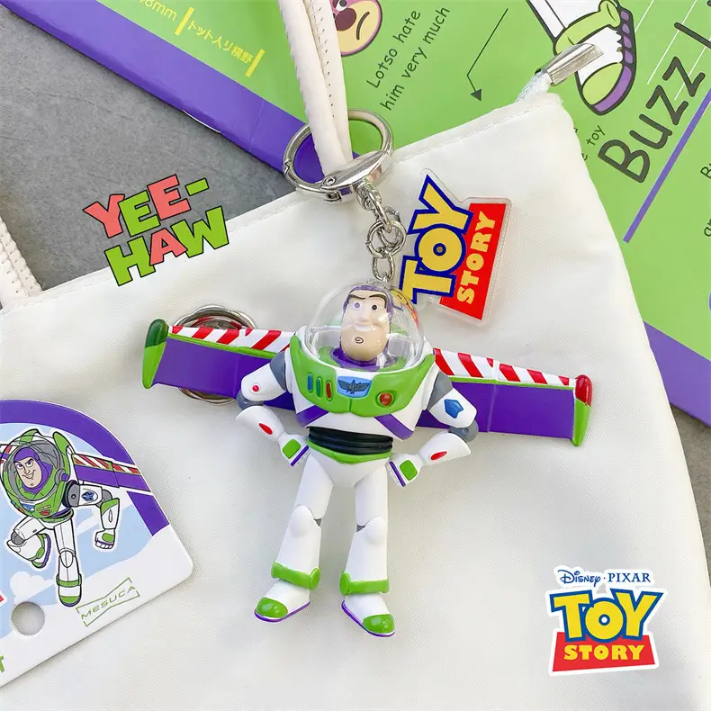 Authentic Disney Toy Story Cartoon Keychain Cute Female Buzz Lightyear Woody Jessie Backpack Pendant — feature 8