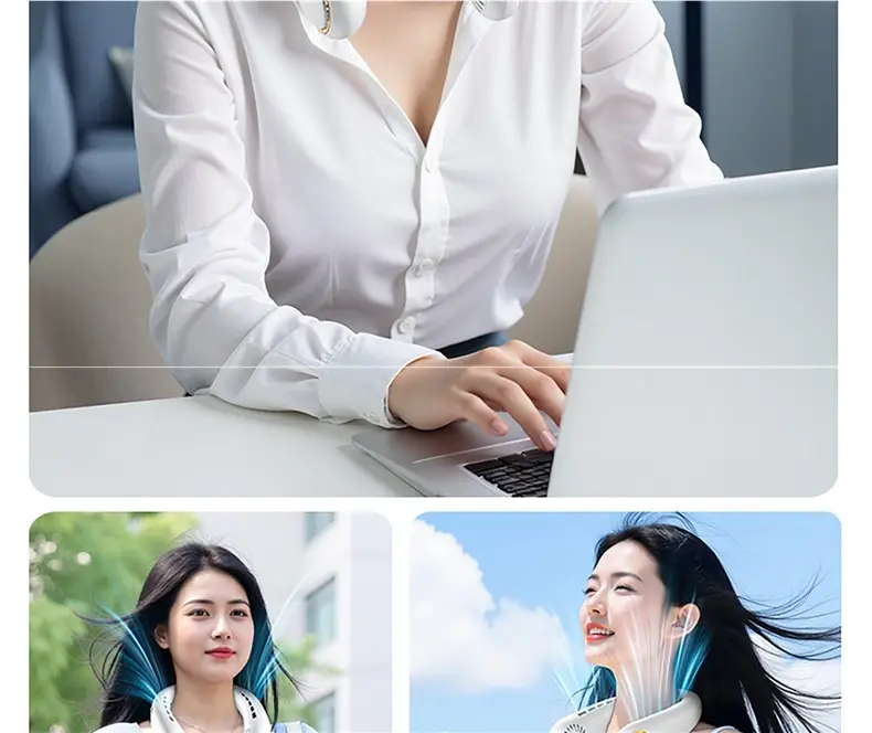 Hanging Neck Fan 2026 New Model Silent Small Portable Bladeless Cooling Air Conditioning Fan Ultra-Long Battery Life Mini — feature 56
