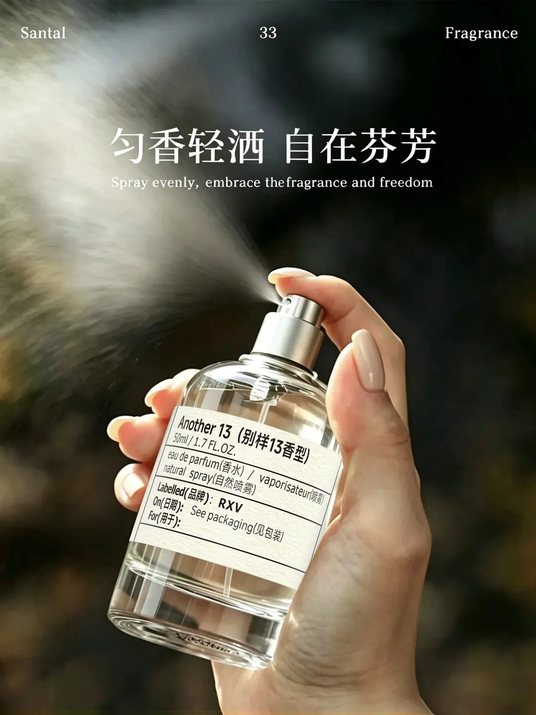 Rxv Fragrance Laboratory No. 33 Sandalwood Women's Perfume Long-Lasting Fragrance Men's Perfume Niche Wholesale — feature 4