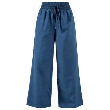 Cross-Border Loose Women's Wide-Leg Pants, New Summer Style, Denim Blue, Drapey, Slimming, Straight Casual Pants, Breathable, Versatile Long Pants - Image 7