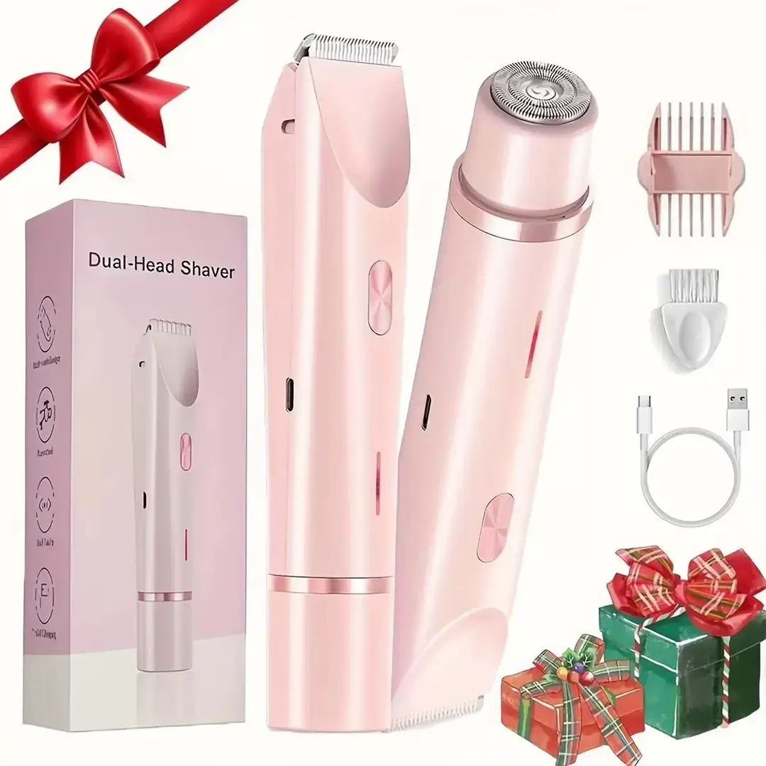 Cross-Border Electric Hair Removal Device for Women, Dual-Head Shaver for Private Areas, Pubic Hair Trimming, Full Body Trimming, New Model of Private Area Razor