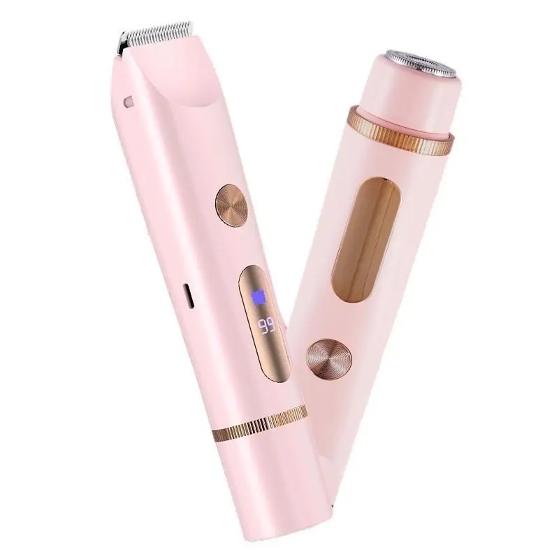 Cross-Border Electric Hair Removal Device for Women, Dual-Head Shaver for Private Areas, Pubic Hair Trimming, Full Body Trimming, New Model of Private Area Razor