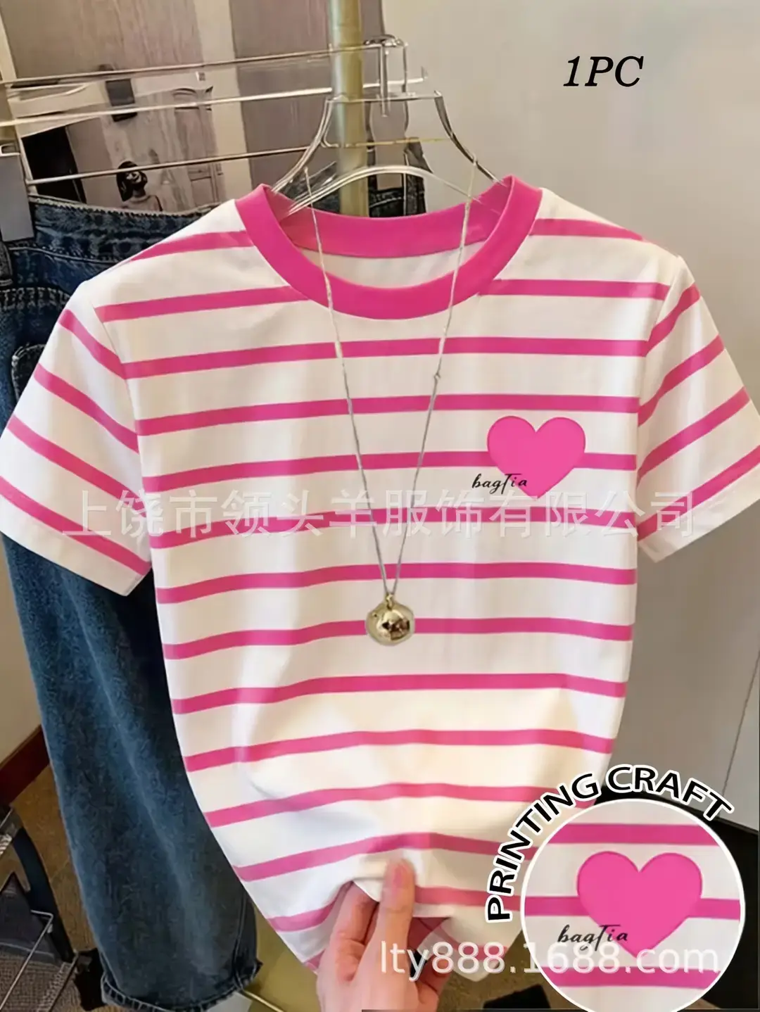European and American Western Style Sketch Print Short-Sleeved T-Shirt for Women, Caramel Color, Round Neck, Loose Retro Casual Top