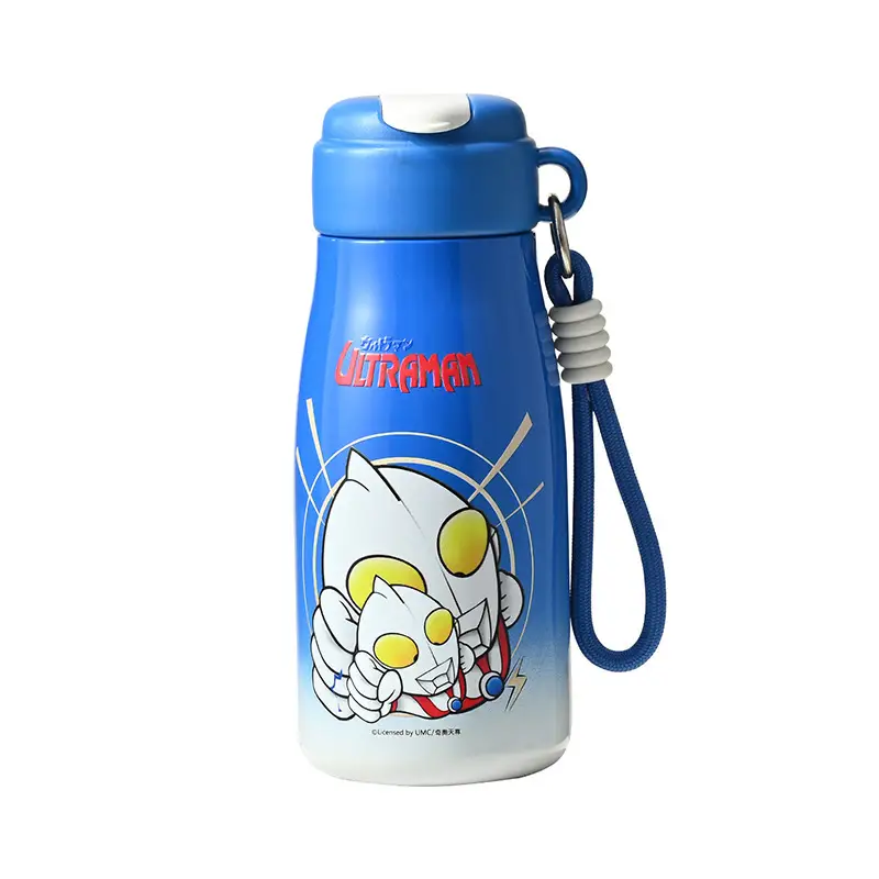 Ultraman 316 Thermos Cup for Kidsren, Special for Boys, Primary School Students, Water Cup, Straw Cup, Kindergarten Baby Water Bottle