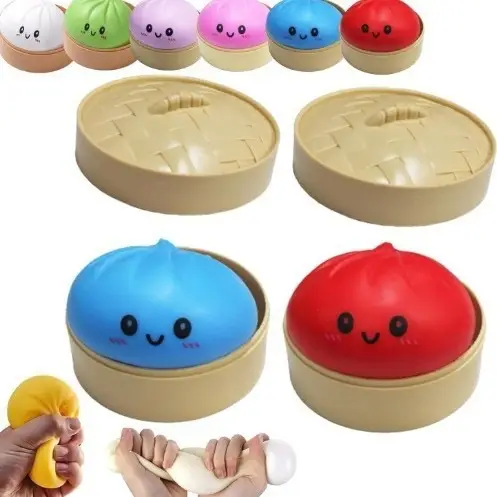 Cross-Border Popular Stress-Relief Squeeze Toy, Glitter Dumpling Stress-Relief Toy, Squishy Dumpling Stress-Relief Toy