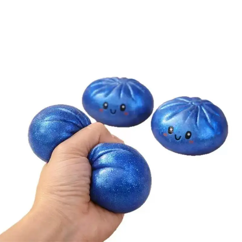 Cross-Border Popular Stress-Relief Squeeze Toy, Glitter Dumpling Stress-Relief Toy, Squishy Dumpling Stress-Relief Toy