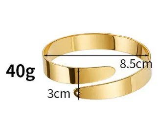 European and American Cross-Border Amazon Best-Selling Geometric Personality Exaggerated Metal Open Arm Bracelet Six-Piece Leaf Double-Layer Bracelet for Women — feature 2
