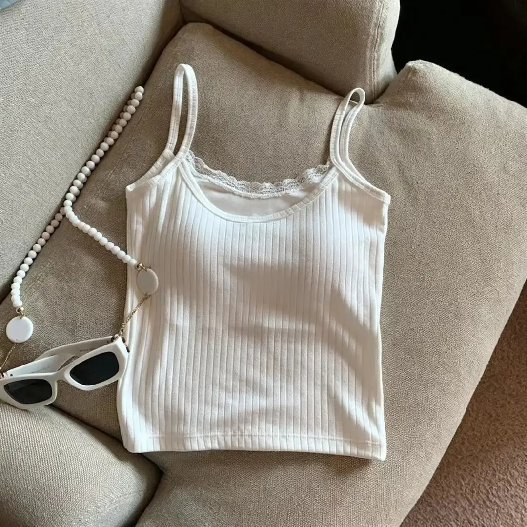 Pure Desire Bowknot Lace Camisole for Women with Built-In Chest Pads, Beautiful Back Design, Sleeveless, Versatile for Layering or Wearing Alone, Summer Top — feature 11