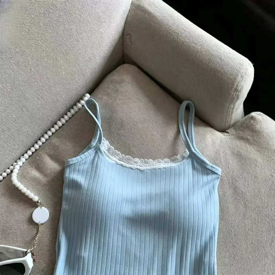 Pure Desire Bowknot Lace Camisole for Women with Built-In Chest Pads, Beautiful Back Design, Sleeveless, Versatile for Layering or Wearing Alone, Summer Top — feature 12