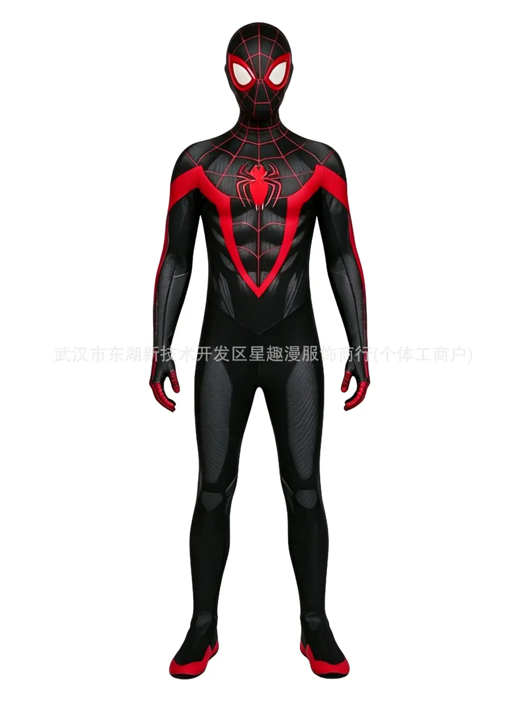 Little Black Spider-Man Parallel Universe Miles Cosplay Costume Children's Tight-Fitting Jumpsuit Halloween Stage Performance Costume — feature 8