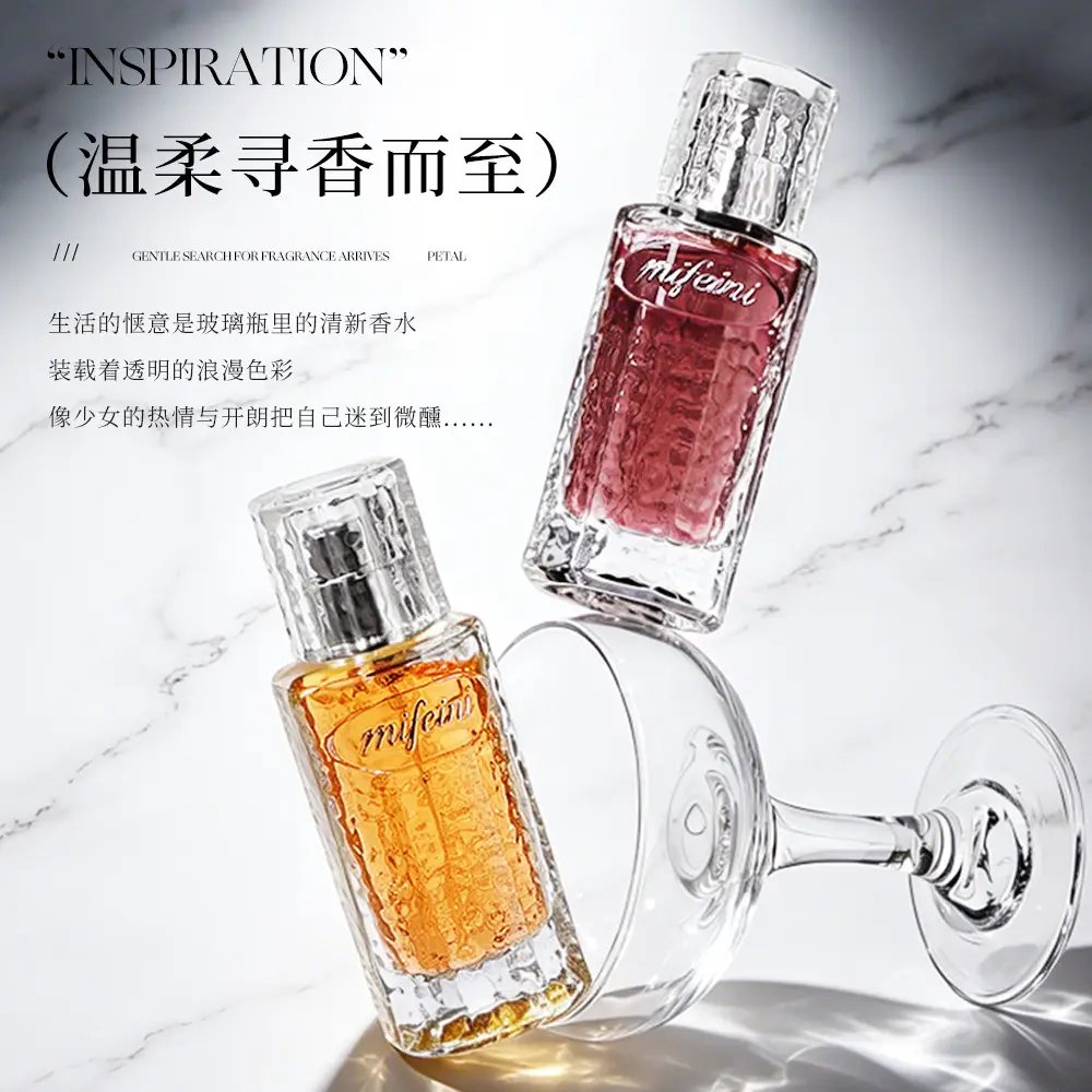 Miffini Glazed Secret Realm Perfume, Natural Fresh Light Floral Fragrance, Long-Lasting Scent, Compact and Portable Women's Perfume