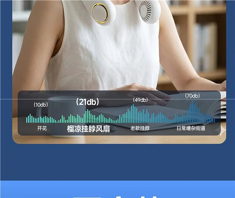 Neck-Hanging Fan, Small Bladeless Cooling Air-Conditioning Fan, Ultra-Long Battery Life, USB Rechargeable Mini Fan, Wearable Around the Neck — feature 50
