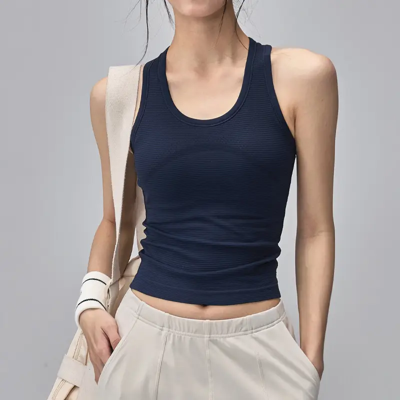 Yoga All-In-One Sports Vest, Quick-Drying, Shock-Proof, Running, Pilates Training Bra, Outer Wear, Beautiful Back Yoga Vest