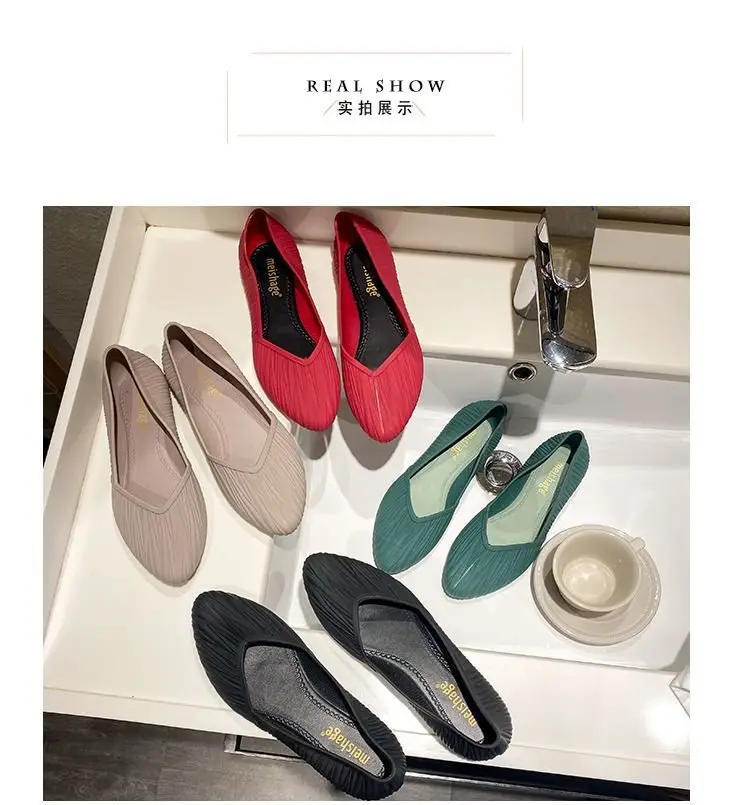 New Low-Cut Waterproof Shoes, Rain Boots for Women, Summer Adult Work Rubber Shoes, Fashionable Jelly Shoes, Non-Slip Shallow Toe-Cap Sandals — feature 20