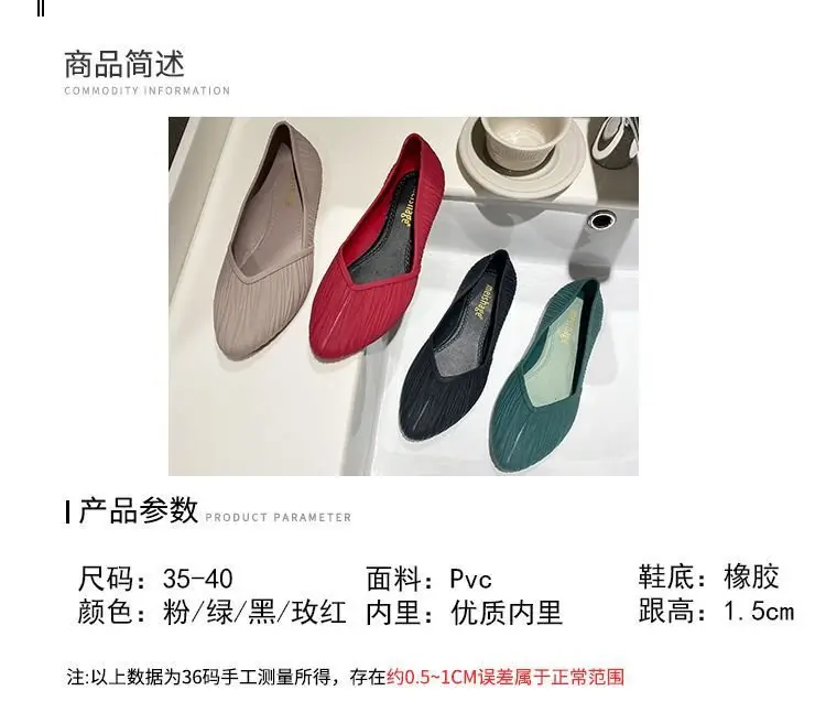New Low-Cut Waterproof Shoes, Rain Boots for Women, Summer Adult Work Rubber Shoes, Fashionable Jelly Shoes, Non-Slip Shallow Toe-Cap Sandals — feature 4