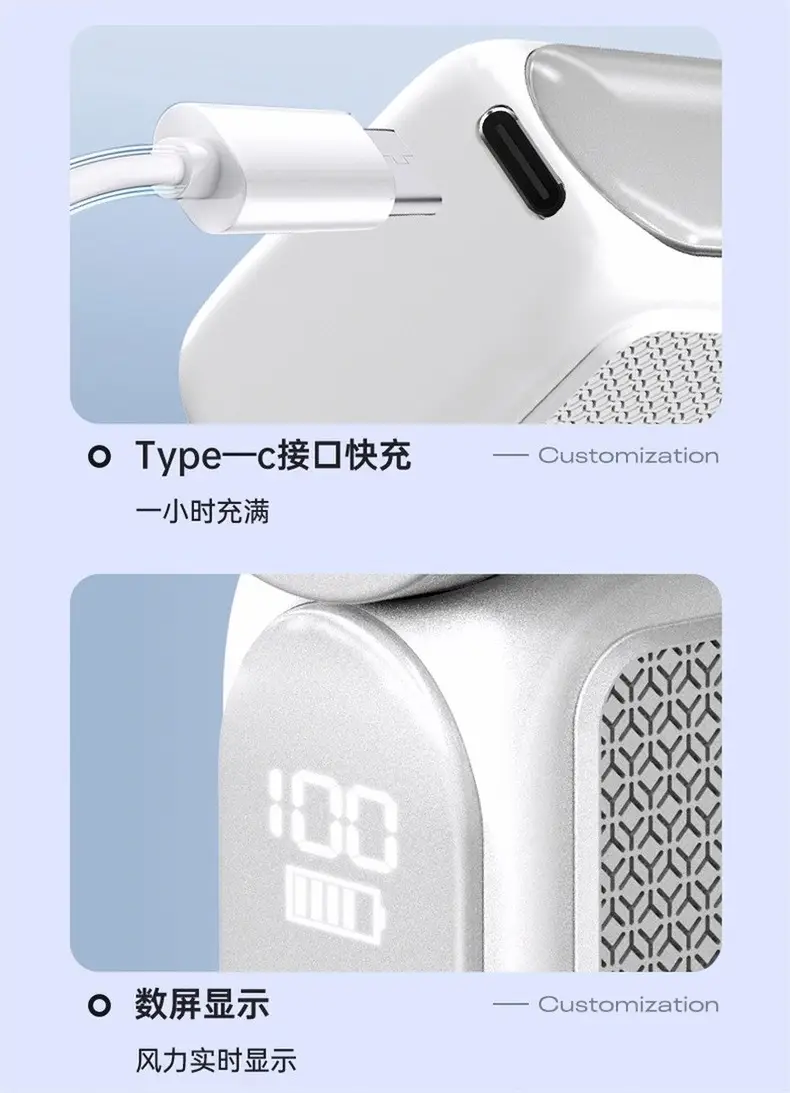 Mini Handheld Fan with Quiet Operation and Strong Cooling Wind for Outdoor Camping, Portable Mini X688 — feature 9