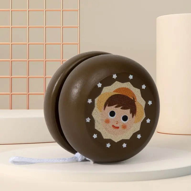 Wooden Yo-Yo for Children, Cute Animal Yo-Yo, Kindergarten Children's Gift, Educational Nostalgic Toy