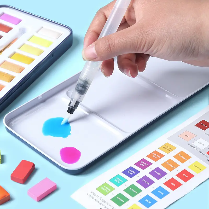 Watercolor Paint Set Solid Watercolor 12 Colors 24 Colors 36 Colors Beginner Gouache Paint Elementary School Students Art Supplies