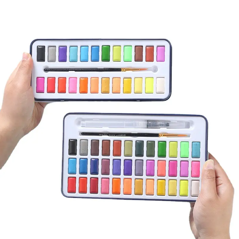 Watercolor Paint Set Solid Watercolor 12 Colors 24 Colors 36 Colors Beginner Gouache Paint Elementary School Students Art Supplies