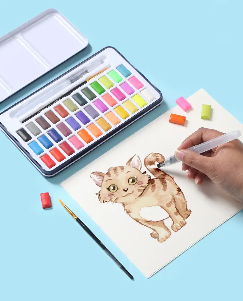 Watercolor Paint Set Solid Watercolor 12 Colors 24 Colors 36 Colors Beginner Gouache Paint Elementary School Students Art Supplies — feature 8