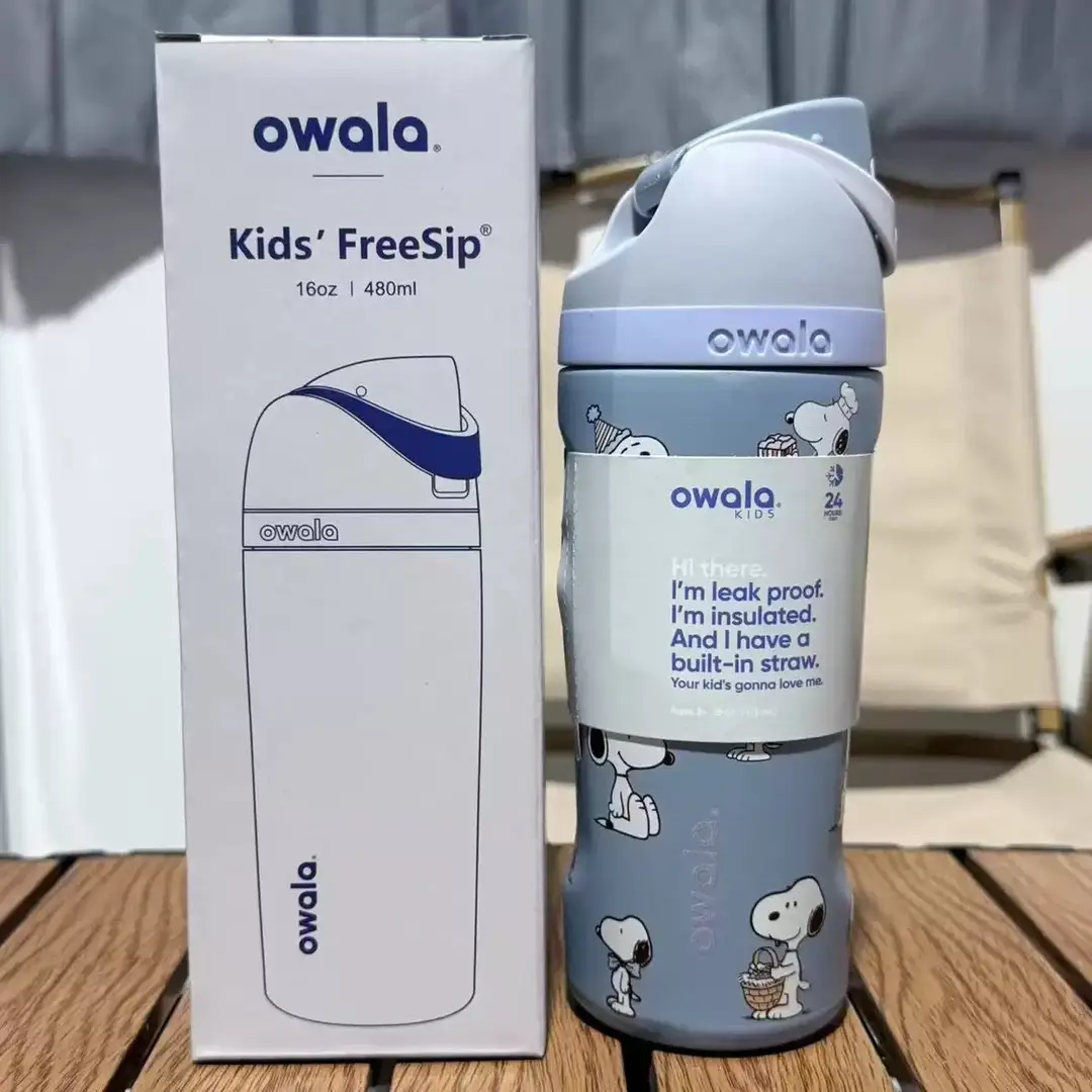 Owala Thermos Cup Freesip Water Cup Student Stainless Steel Straw Sports Portable Imported Co-Branded Series Water Cup — feature 7