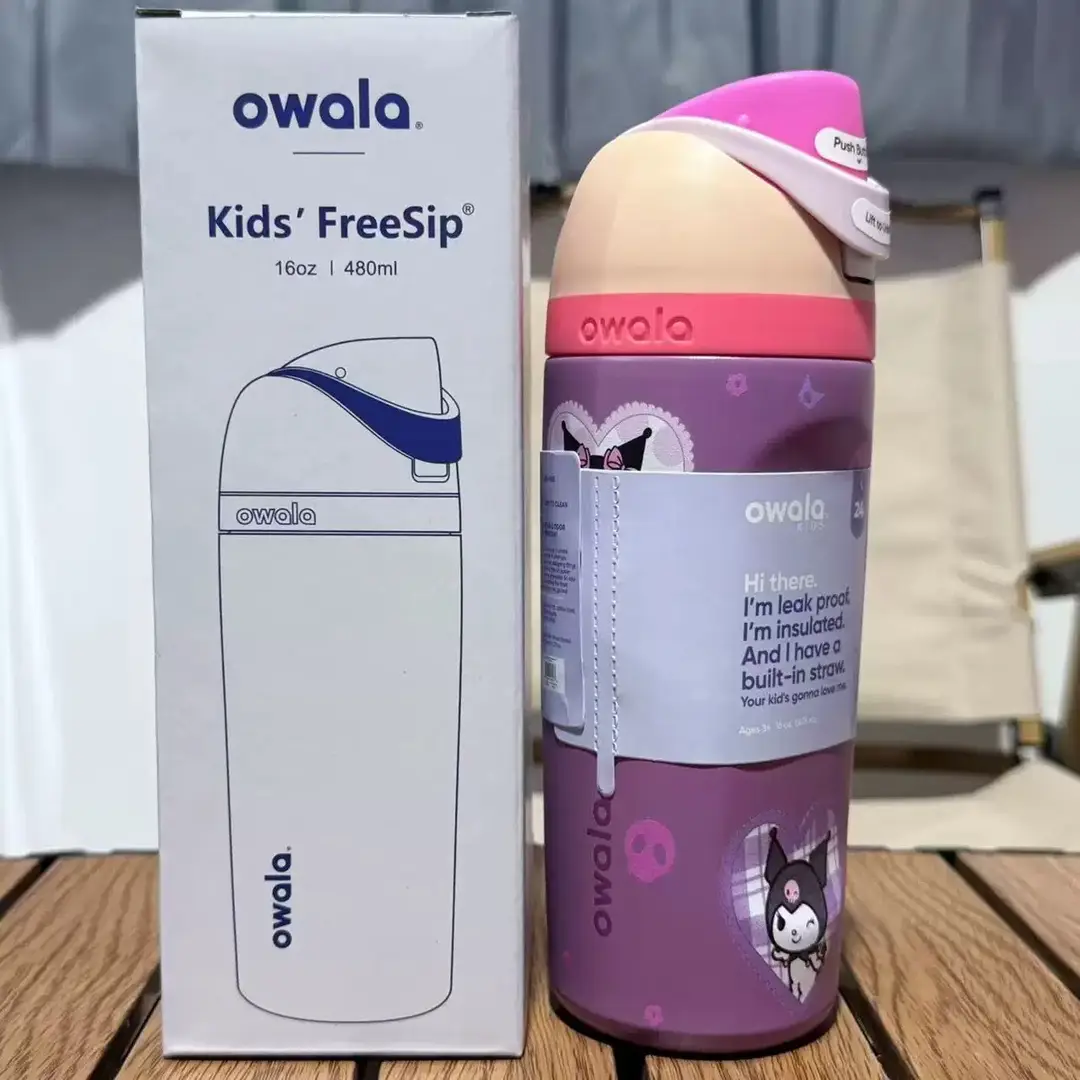 Owala Thermos Cup Freesip Water Cup Student Stainless Steel Straw Sports Portable Imported Co-Branded Series Water Cup — feature 8