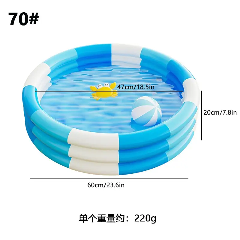 Children's Inflatable Swimming Pool for Home Use, Baby and Family Folding Swimming Tub, Kids Outdoor Water Play Fishing Pool — feature 3