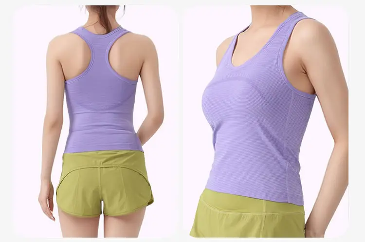 Professional All-In-One Sports Vest, Quick-Drying, Shock-Proof Running Training Bra, Outer Wear, Beautiful Back Yoga Vest for Women — feature 16