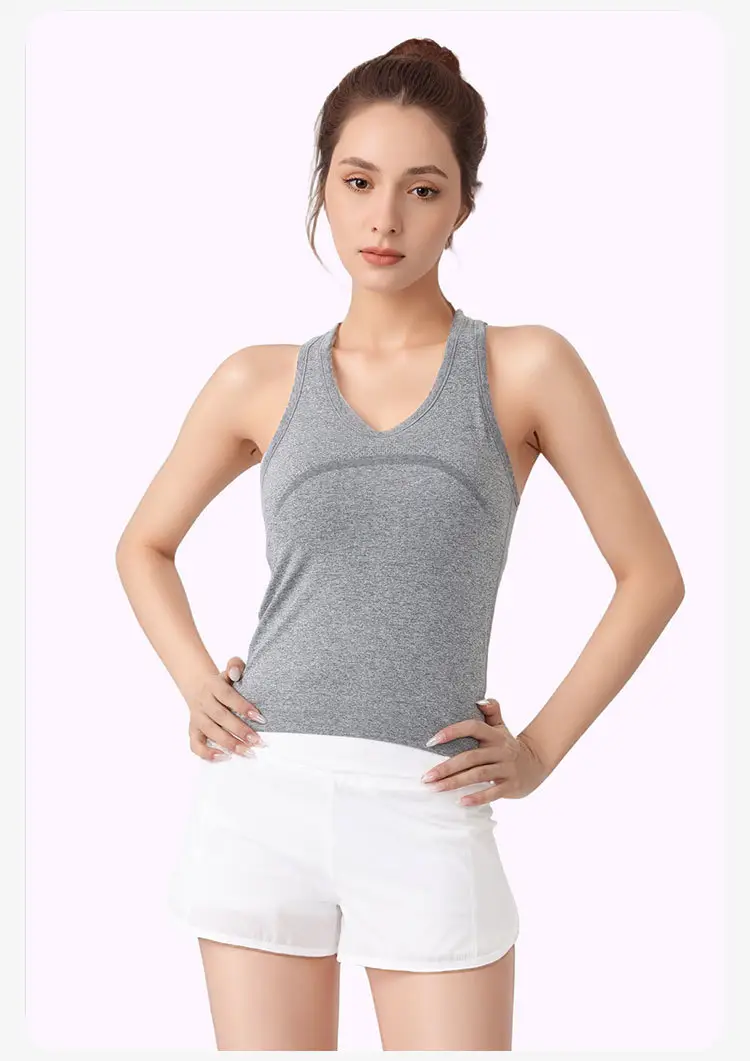 Professional All-In-One Sports Vest, Quick-Drying, Shock-Proof Running Training Bra, Outer Wear, Beautiful Back Yoga Vest for Women — feature 17