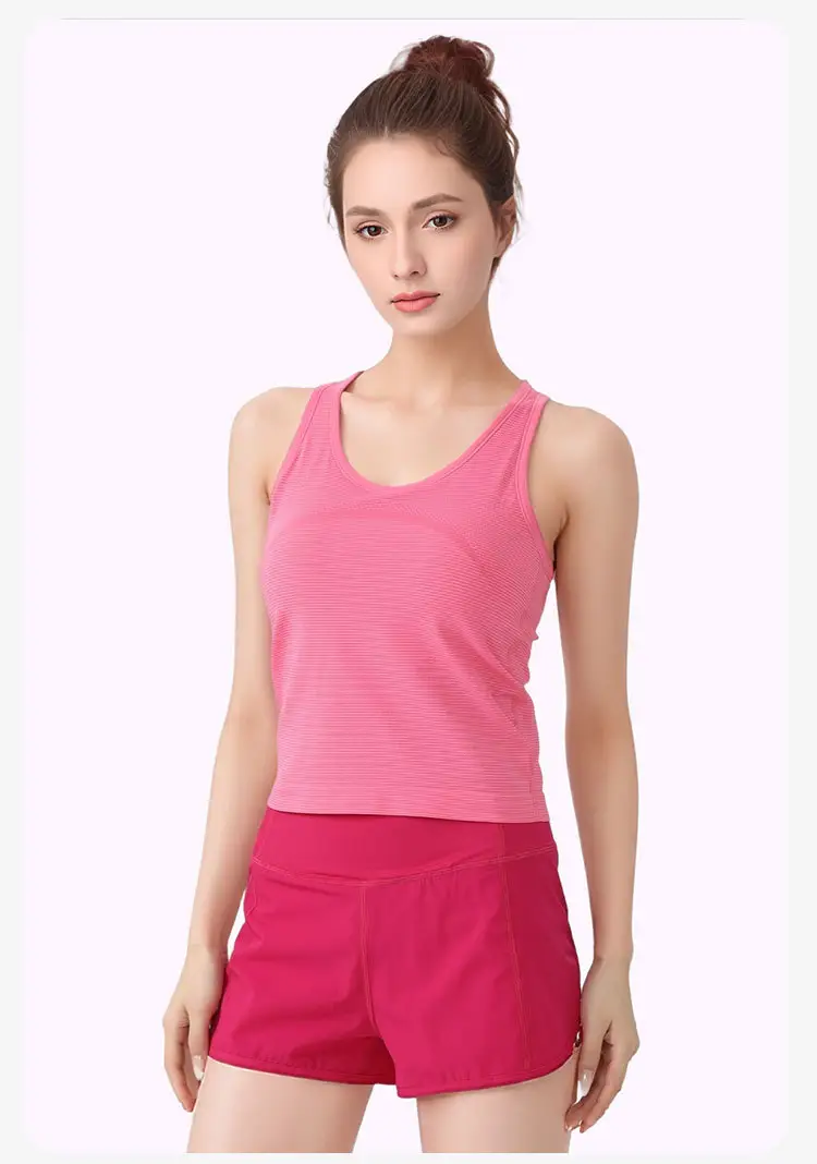 Professional All-In-One Sports Vest, Quick-Drying, Shock-Proof Running Training Bra, Outer Wear, Beautiful Back Yoga Vest for Women — feature 19