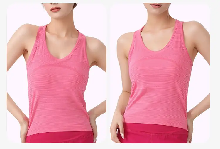 Professional All-In-One Sports Vest, Quick-Drying, Shock-Proof Running Training Bra, Outer Wear, Beautiful Back Yoga Vest for Women — feature 20