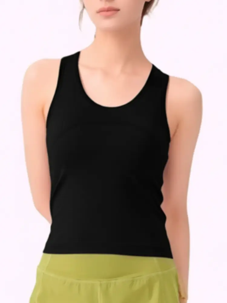Professional All-In-One Sports Vest, Quick-Drying, Shock-Proof Running Training Bra, Outer Wear, Beautiful Back Yoga Vest for Women