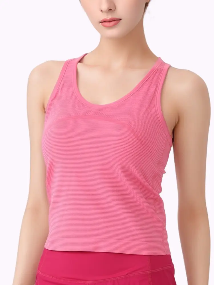 Professional All-In-One Sports Vest, Quick-Drying, Shock-Proof Running Training Bra, Outer Wear, Beautiful Back Yoga Vest for Women