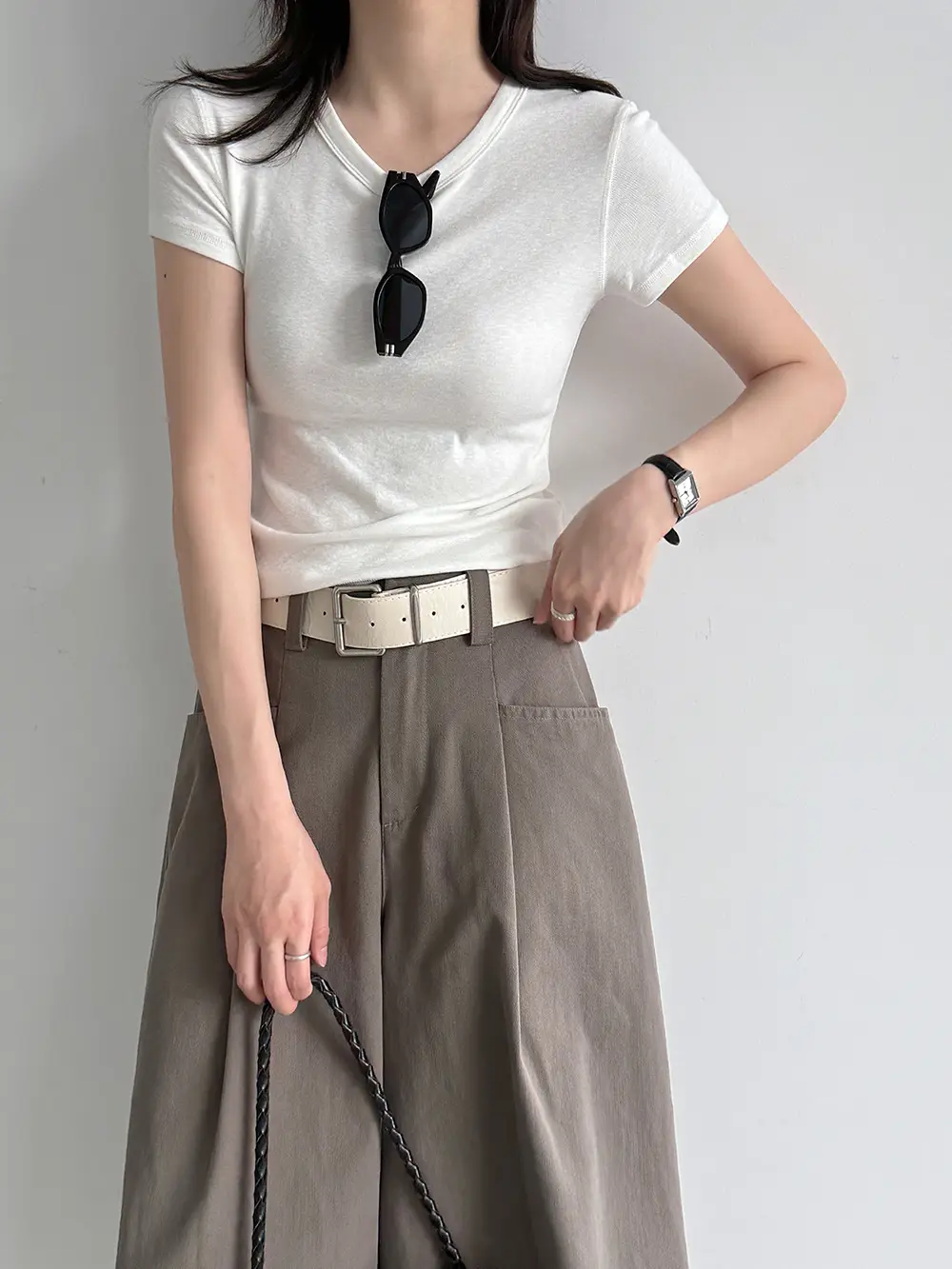 Luxi Korean-Style Slim-Fit T-Shirt for Women, Summer New Model, Slimming, Breathable, Versatile Short-Sleeve Top 21079