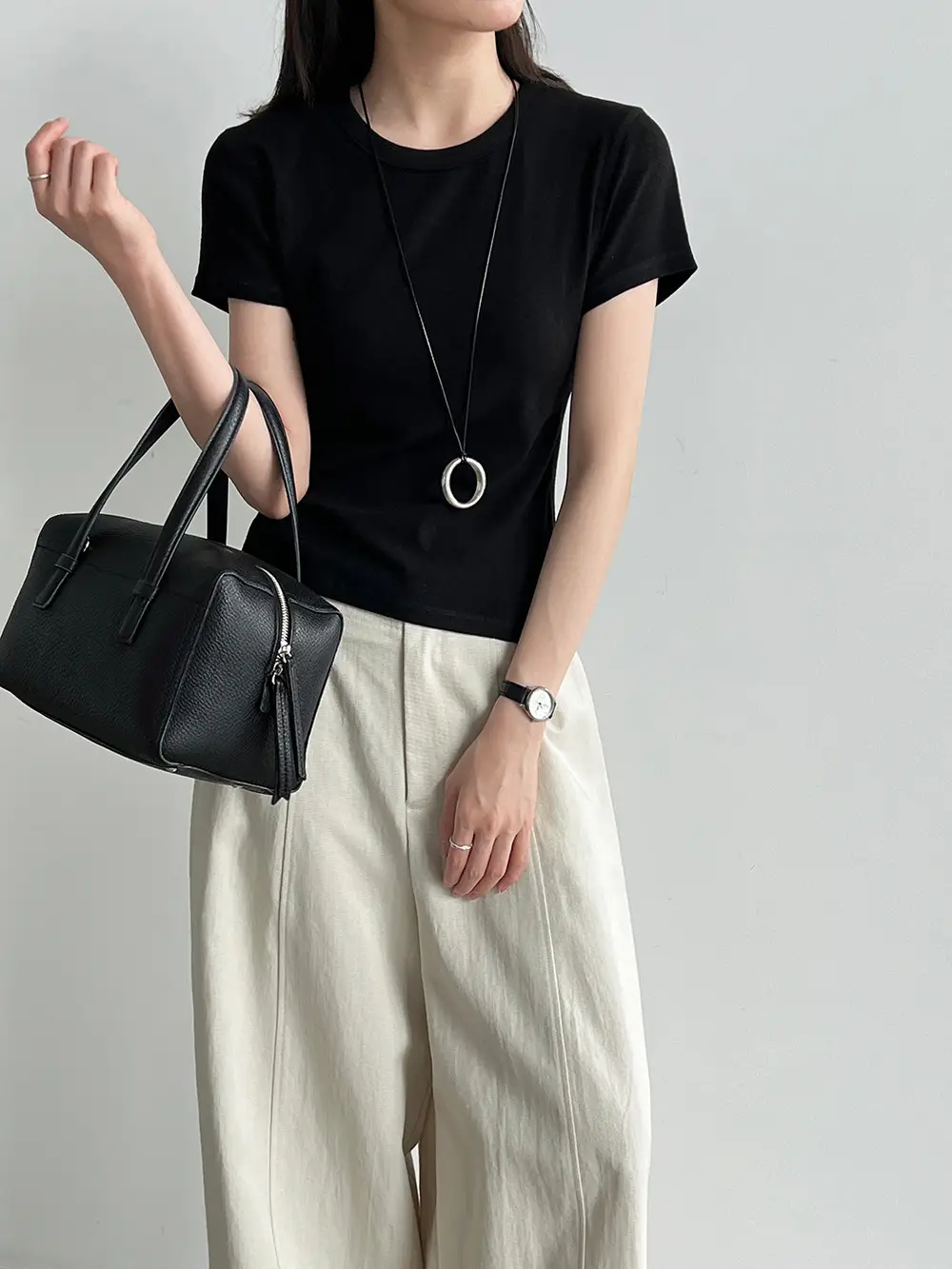 Luxi Korean-Style Slim-Fit T-Shirt for Women, Summer New Model, Slimming, Breathable, Versatile Short-Sleeve Top 21079