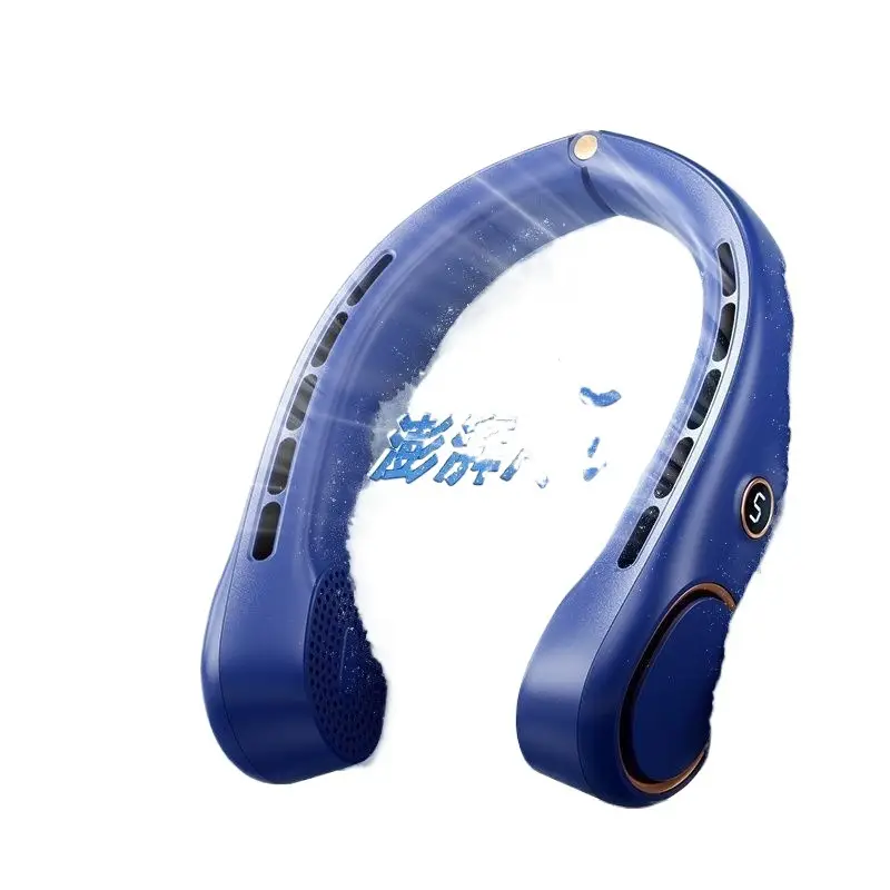 Portable Neck Fan USB Rechargeable Hands-Free Outdoor Wearable Cooling Gadget for Students with Long Battery Life