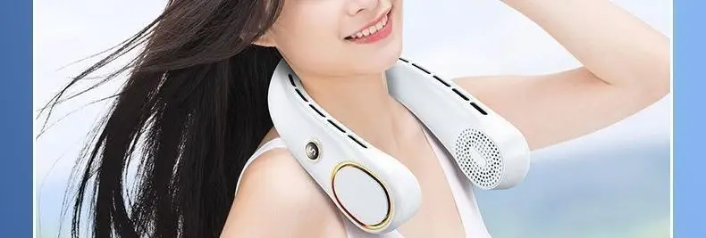 Portable Neck Fan USB Rechargeable Hands-Free Outdoor Wearable Cooling Gadget for Students with Long Battery Life — feature 116