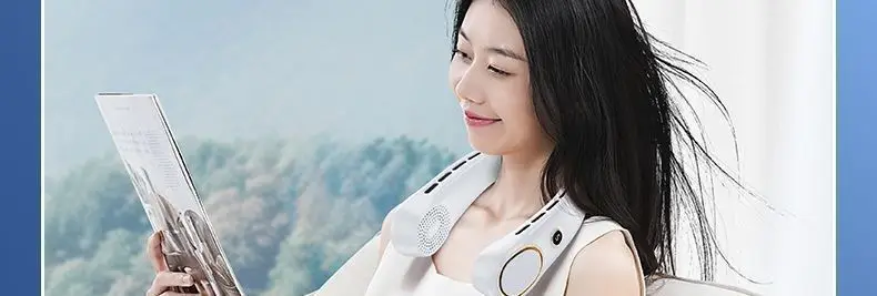 Portable Neck Fan USB Rechargeable Hands-Free Outdoor Wearable Cooling Gadget for Students with Long Battery Life — feature 118