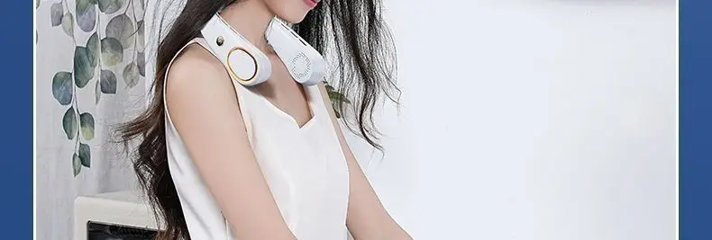 Portable Neck Fan USB Rechargeable Hands-Free Outdoor Wearable Cooling Gadget for Students with Long Battery Life — feature 121