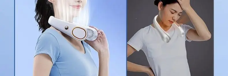 Portable Neck Fan USB Rechargeable Hands-Free Outdoor Wearable Cooling Gadget for Students with Long Battery Life — feature 21