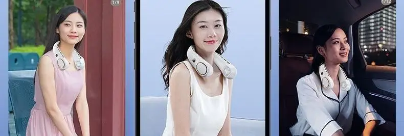 Portable Neck Fan USB Rechargeable Hands-Free Outdoor Wearable Cooling Gadget for Students with Long Battery Life — feature 29