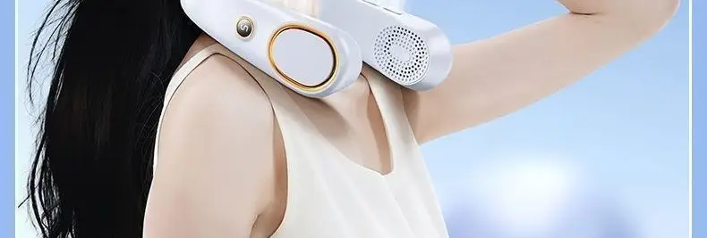 Portable Neck Fan USB Rechargeable Hands-Free Outdoor Wearable Cooling Gadget for Students with Long Battery Life — feature 47